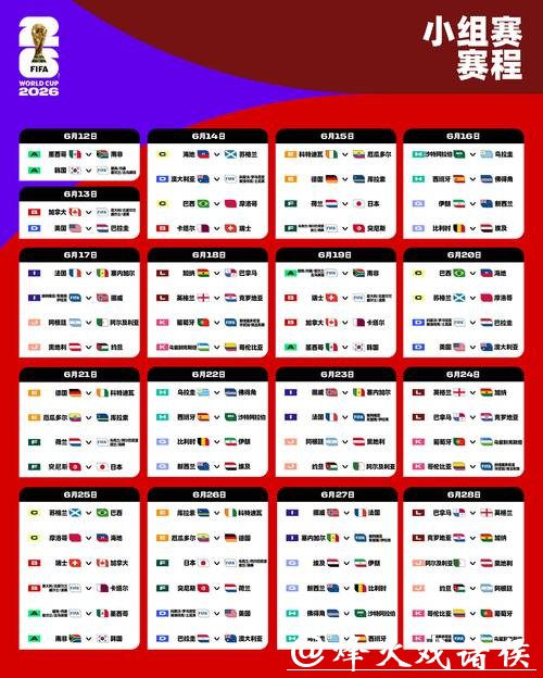 2026世界杯外围赛关键比赛时间表